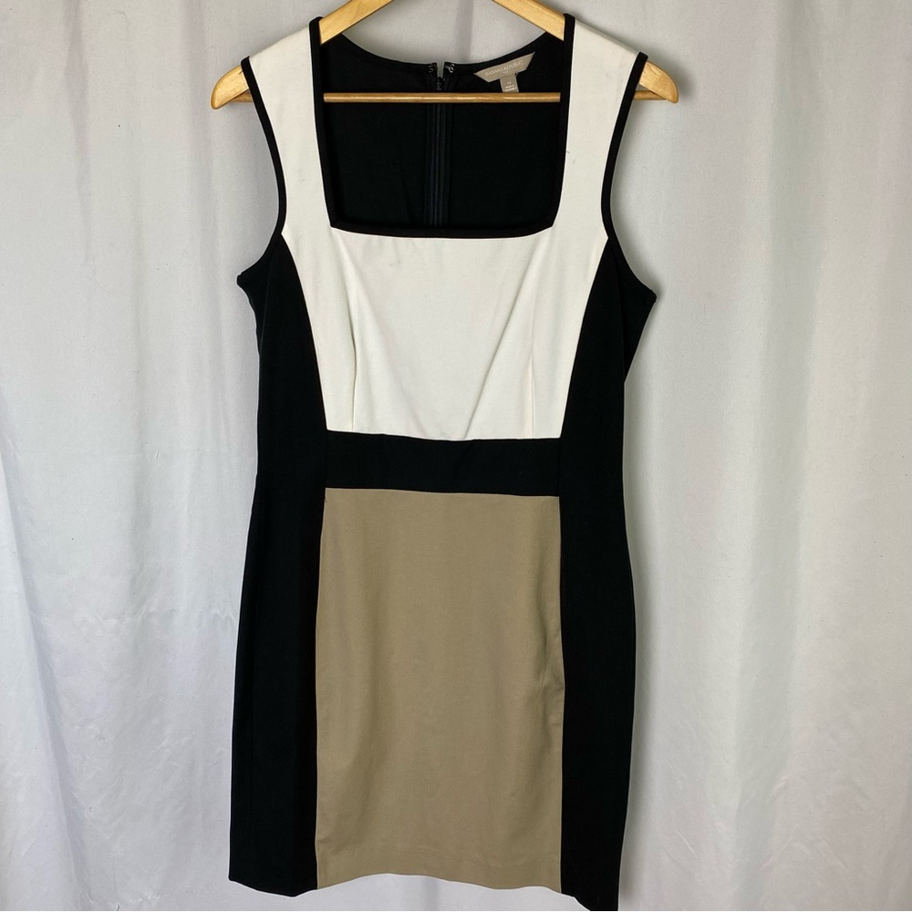 Banana Republic White Color Block Dress